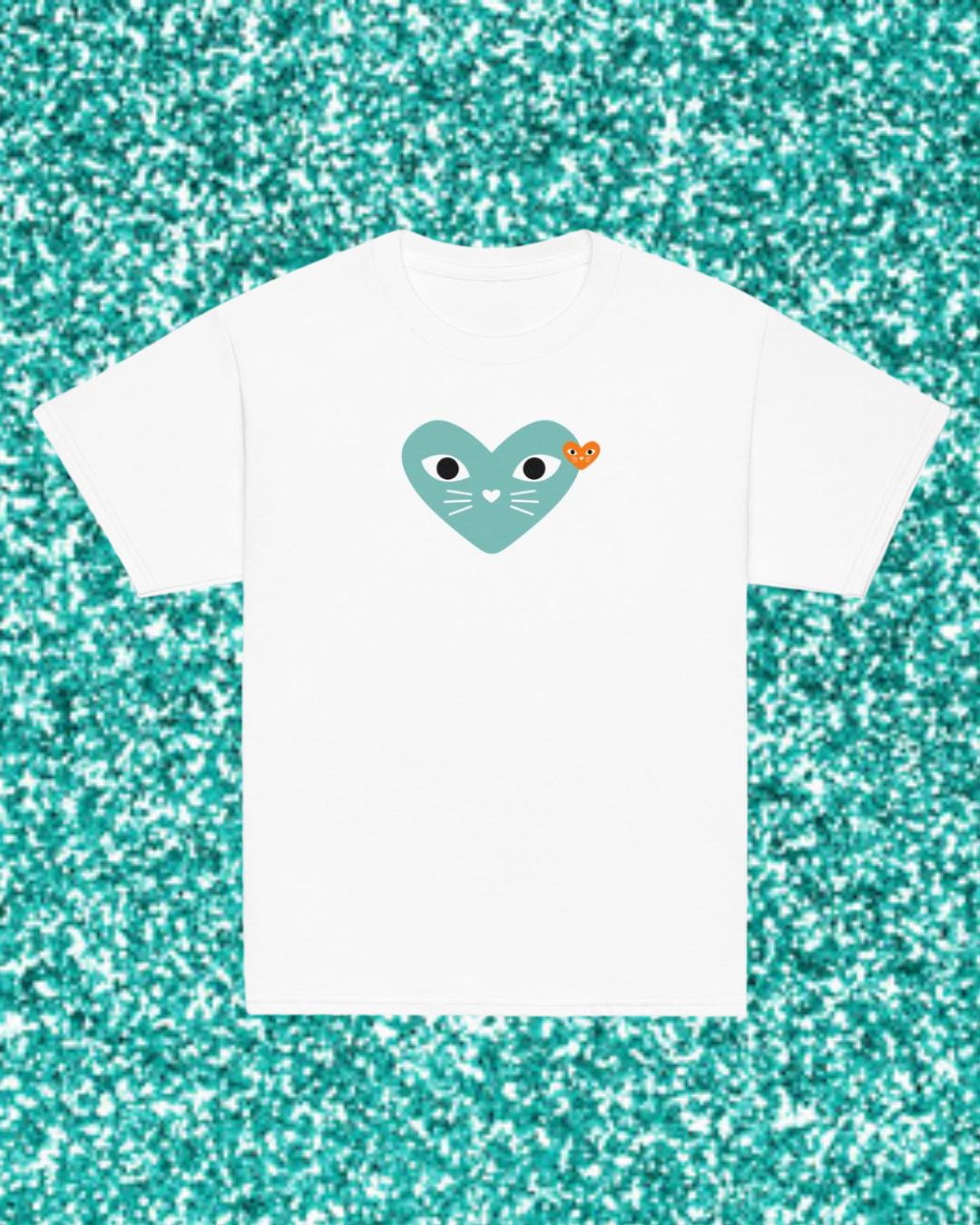 Teal Sparkle Cat Tee