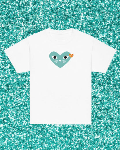 Teal Sparkle Cat Tee