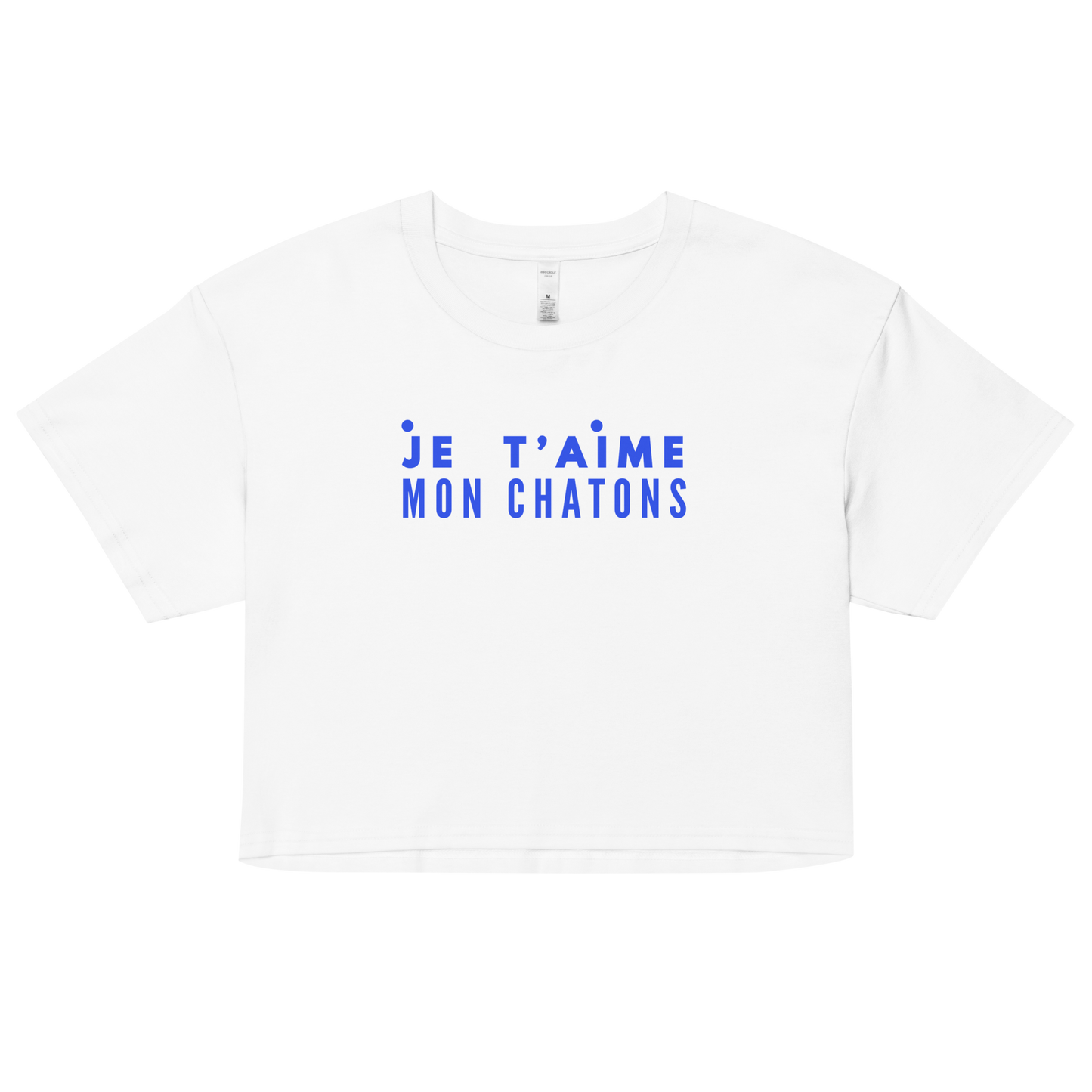 Je t’aime Mon Chatons Crop Top