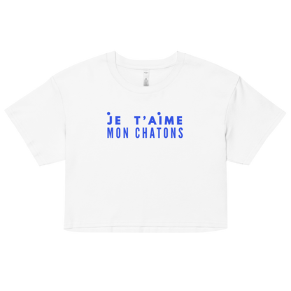 Je t’aime Mon Chatons Crop Top